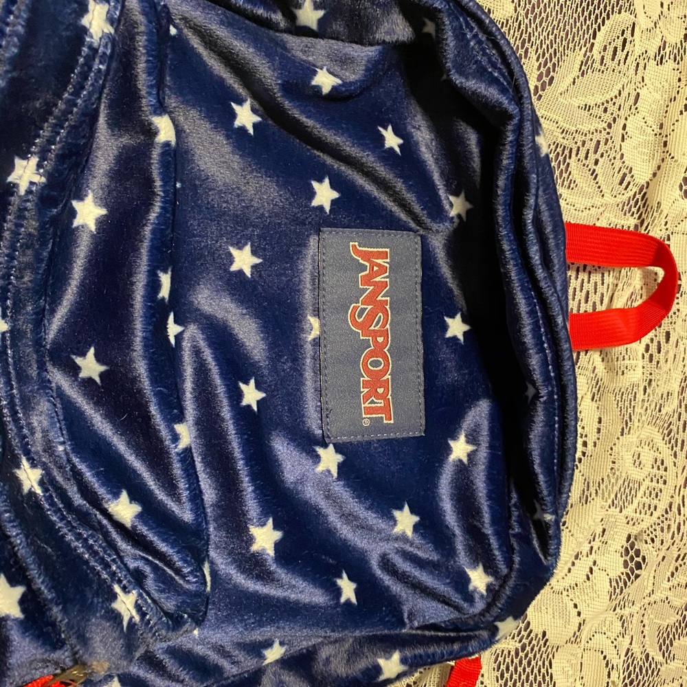 Brand new velvet stars backpack